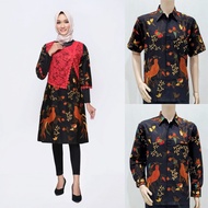 Set Baju Sarimbit Keluarga Couple Lebaran Tunik Batik Muslim 2998