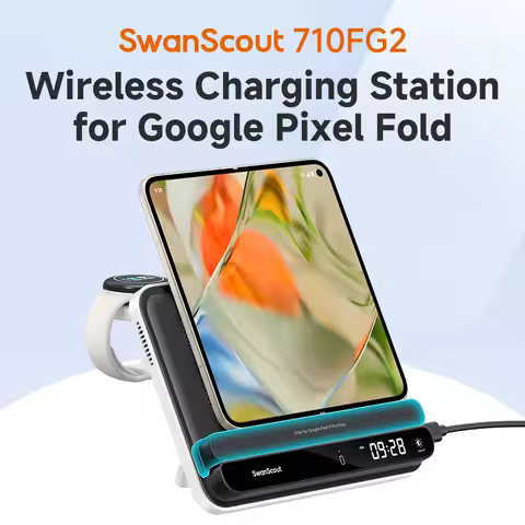 SwanScout 710FG2 Wireless Charging Station for Google Pixel 9 Pro Fold XL 8 7 for Pixel Watch 3 2 fo