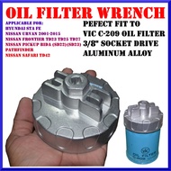 Oil Filter Wrench Fit for Vic C-209 Hyundai Santa Fe NISSAN URVAN 2001-2015 FRONTIER TD23 TD25 TD27.