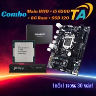 Combo h110 i5 6500 ram 8gb ssd 120gb gtx750 1g power 500w