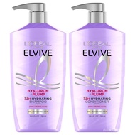 L'Oreal Paris Elvive Hyaluronic Acid Plumping Shampoo Hair Care Set, Suitable for Dry, Dehydrated Ha