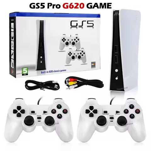 NEW GS5 Pro G620 Video Game Console With 620 Classic Game 8 Bit TV Console Retro Handheld USB Two Wi