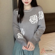 Women's Beaded Long Sleeve Sweater - Fall/Winter Fashion