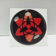 Stiker timbul resin lentur logo mata uciha sasuke