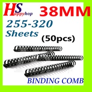 Comb Binder Rings / Plastic Comb Rings / Binding Rings / Binding Comb Rings 38mm Black - 50Pcs/Box