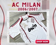 เสื้อฟุตบอลย้อนยุคทีม เอซีมิลาน ปี2006/2007 เกรดแฟนบอล RETRO AC MILAN AWAY 2006/2007 (AAA)