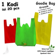 1 Kodi Isi 20 pcs Tas Kain SpunBond Model Kresek Ukuran S M L Besar Jumbo Untuk Kantong Belanja / La