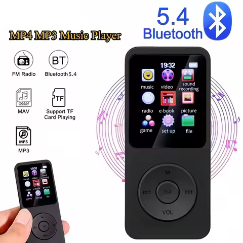 1.8 Inch MP3 Player Type-C Portable Walkmen Bluetooth 5.4 Music Player Support E-Book Recording FM R