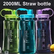 STRAW BOTTLE - Botol Minum JUMBO BESAR - 2 Liter