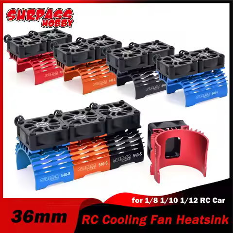 SURPASS HOBBY RC Motor Cooling Fan Heatsink 8.4V Cover Metal for 1/8 1/10 1/12 Car 540 550 3650 3660
