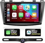 SizxNanv for Mazda 3 2010-2013 Android 11 Radio Compatible with Wireless Carplay Android Auto,Car Stereo Bluetooth Navigation GPS WiFi FM/AM Multimedia Player 8 Core 1280X720 Touch Screen Head Unit