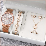 ✤ ❦ ♀ Ladies Watch Geneva Watch Fashion Plastic Strap Quartz Wrist Watch Diamond Heart Jewelry Set