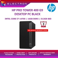 HP Pro Tower 400 G9 A3MK9PT Desktop PC Black ( i7-14700, 8GB, 512GB SSD, Intel, W11P, H&B 2024  )
