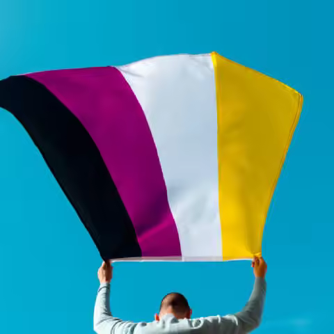 90X150CM LGBT Pride Non-Binary Flag For Decoration