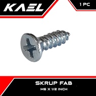 1 PC FAB Screw M6 x 1/ 2 inch Bolt Bolt Bolt Harden Self Tapping Screwphillips Flat Head F+ AB 6mm x