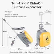 Kids Luggage Stroller New Ride-on Luggage, TSA Lock, Carry on Suitcase Children Travel Luggage
