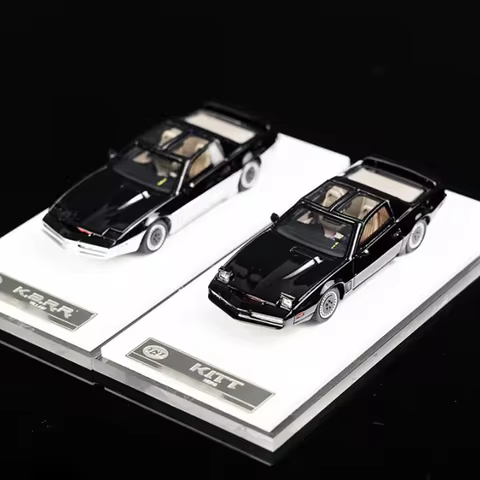 TNT Model Alloy 1/64 Knight Rider KITT/KARR Pontiac Firebird Sports Car Model Static Collection Deco