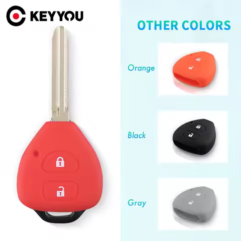 KEYYOU 2 Buttons Silicone Key Case Shell Cover For TOYOTA Corolla Hilux Vitz Rav4 Aqua Camry