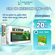 Siro Ho HEXSPAN Dạng Gói Hỗ Trợ Giảm Ho, Long Đờm Hiệu Quả Cho Trẻ Em Và Người Lớn - Hộp 20 gói