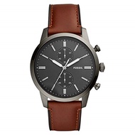 Fossil Mens Chronograph Quartz Watch with Leather Strap FS5522