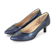 Pierre Cardin รองเท้าผู้หญิง รองเท้าส้นสูง Pump นุ่มสบาย ผลิตจากหนังแท้ สีน้ำเงิน รุ่น 25SD397