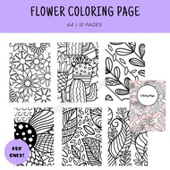 [PDF] Buku Warna Flower Colouring Book for Kids Buku Mewarna PDF Online Book Preschool Activity Book
