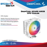 DEEPCOOL AG400 ARGB CPU Air Cooler (Black, White)