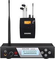 Wireless in Ear Monitor System,Professional IEM with Beltpack Receiver& Earphones,100 Selectable UHF