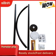 Allinit Curved Curtain Rod  Wall Mount Stainless Steel Extendable Corner Shower for Bathroom
