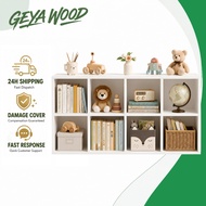 8 Cube Bookshelf Rak Buku 120cm Multipurpose Storage Cabinet Open Bookcase for Books Toys Display