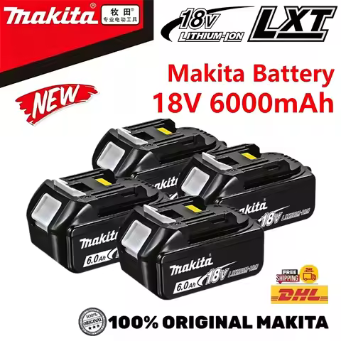 Makita 6Ah Original Battery Compatible Makita 18V Power Tools DDF487 DGA404 DTW700 DTD173 DHP487 Lit