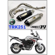 Exhaust Benelli TRK251 Full System Muffler Project79 QPM05SV/CB Leoncino250 TRK 251 Ekzos Motor Accessories