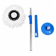 Tongkat Pel Kain Spin Mop Alat Pel Lantai Set Mop Stick Kain Refill Spin Mop