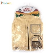 predolo Kids explorer & Hat Explorer Costume Adventurer Cosplay Boys, Girls 3 4 5 6 Years