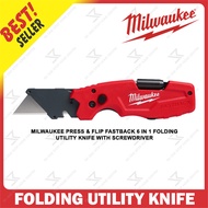 MILWAUKEE  PRESS &amp; FLIP FASTBACK 6 IN 1 FOLDING UTILITY KNIFE WITH SCREWDRIVER   (48-22-1505)