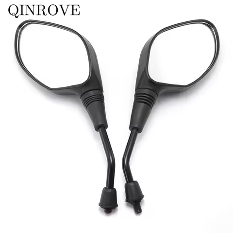 1 Pair Motorcycle Rearview Mirror ABS 8 10mm Universal Black Mirror For Yamaha FZ1 Benelli 752s Triu