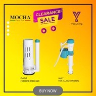 Mocha Italy - Water Closet Flushing System Inlet & Outlet Suitable for MWC7601/02 Model (MWC-FT2250-