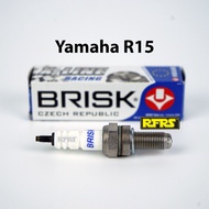 หัวเทียน BRISK X-Line 4 เขี้ยว แกนเงิน Yamaha R15 Spark Plug (9X01ROA) รองรับทุกน้ำมัน Made in EU