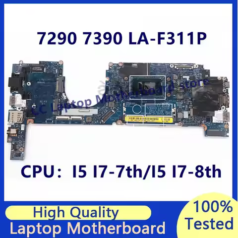LA-F311P Mainboard For Dell 7290 7390 Laptop Motherboard With I5 I7-7th/I5 I7-8th CPU 100% Fully Tes