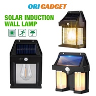 Warm LED Solar Wall Light Outdoor Lighting Motion Sensor Automatic Night Light Lampu Solar Dinding D