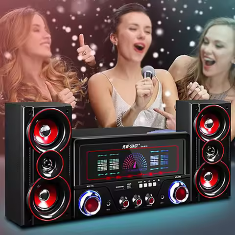 4 Inch Bluetooth Active Subwoofer Sound Box 2.1 Home Theater Audio System Set Remote Control Karaoke