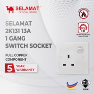 SELAMAT 2K131 / 2K131N  13A 1 GANG SWITCH SOCKET Kilang/Direct factory/Bulk purchases