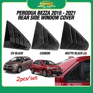 Perodua Bezza (2016 to 2023) Window Windows Cover Mustang Rear Side Window Cover 2020 2021 2022