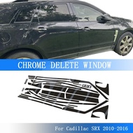 Glossy Black Chrome Delete Window Trims For Cadillac SRX 2010-2016