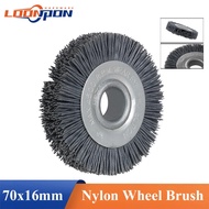 70mm Nylon Wheel Brush Bore 16mm for Wood Furniture Metal Grinding Polishing Abrasive Wire Brush Gri