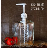 1100 ML GLASS BOTTLE WITH 10CC PUMP