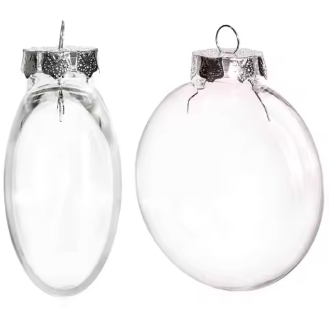 20 Pieces x DIY Paintable/Shatterproof Christmas Bauble/Ball Decoration 80mm Plastic Disc Ornament