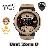 Amazfit T-Rex 2 (Desert Khaki) Smartwatch | Military-grade Toughness | 24-day Battery Life | GPS | HD AMOLED | 150+ Sports Mode | 24 Hour Health Monitoring | 10 ATM | T Rex 2 | TRex 2