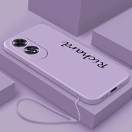 OPPO A60 A79 A78 5G A58 A38 A18 Name Custom Artistic Design Cover Anti-Slip Candy Color Soft Casing
