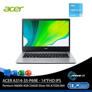 ACER ASPIRE 3 A314-35-P69E (Pentium N6000,4GB,256G,Silver,NX.A7SSN.004
